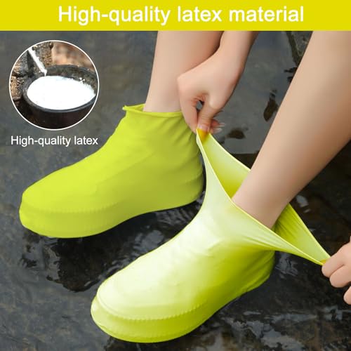 Waterproof Emulsion Shoe Covers for Men and Women Universal Fit Shoe Protector for Outdoor and Indoor Reusable Non-Slip Guard