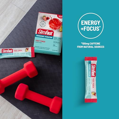 SlimFast Hydration Packets, Intermittent Fasting Electrolytes, Drink Mix Packets, Intermittent Fasting Powder, Energy Powd...