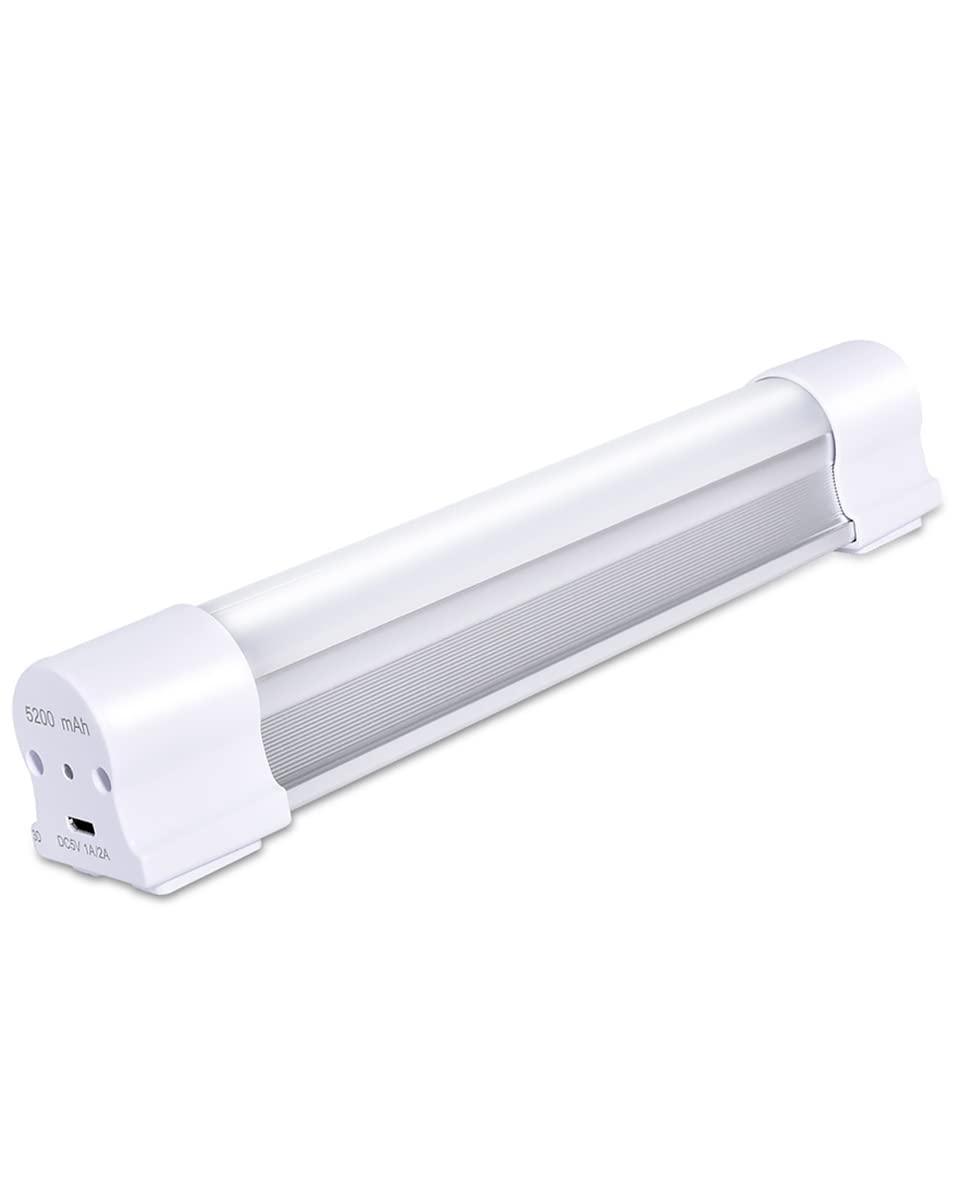 LETOUR Rechargeable Light LED Tube Magnetic Light 4000Lumens 5200mAh 5 Levels Dimming Camping Lantern USB Rechargeable Portable Lights with 2 Magnets Endurance for 60 Hours