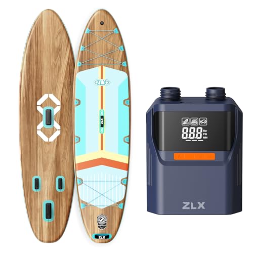 ZLX 11'6×35" Inflatable Stand Up Paddle Board with 50PSI Electric Paddle Board Pump