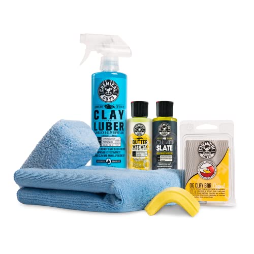 Chemical Guys Clay Bar Kit - Complete System - Clay Bar and Luber Combo with Accessories for Smooth Paint Finish - Removes...
