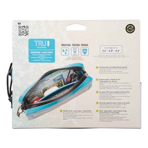 Nite Ize RunOff Waterproof Hip Pack - Beach & Hiking Essential - Bag for Phone & Travel Essentials - Crossbody Beach Tote & Travel Pouch with IP67 Rating - Blue