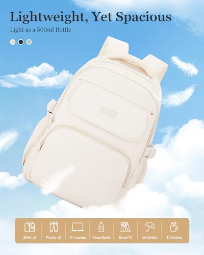 WEPOET Cute Middle School Backpack For Teen Girls,Waterproof Casual Bookbags,Lightweight Travel Daypack,Basic Laptop Colle...