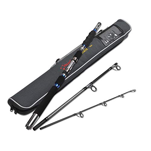 Fiblink 3-Piece Spinning Rod Heavy Spinning Fishing Rod Portable Fishing Rod Graphite Spin Rod (30-50 Pound Test)