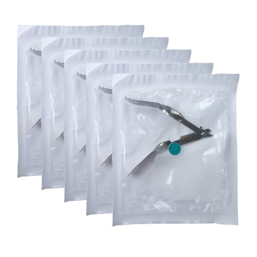 Skin Staple Removal Kit, Includes Staple Remover and Gauze Sponge, Steriled, Ideal for Hospitals and Clinics (5)