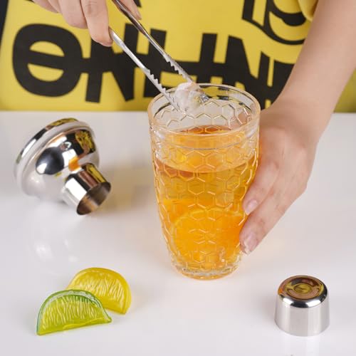 JNWINOG Professional 14.37 oz Cocktail Shaker – Durable Stainless Steel Martini Mixer, Leak-Proof & Dishwasher Safe, Ergon...
