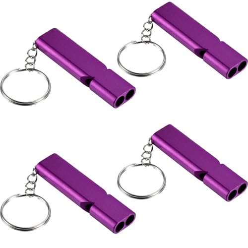 Premium Extra Loud Whistles for Camping Hiking Hunting Outdoors Sports and Emergency Situations, Sturdy but Light Aluminiu...