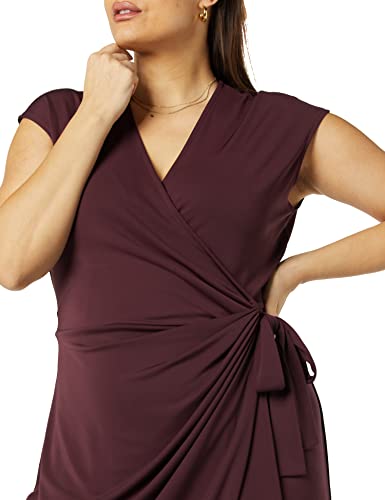 Amazon Essentials Women's Classic Cap Sleeve Wrap Dress (Available in Plus Size)