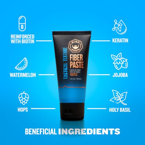 GIBS Grooming Tactical Texture Texturizing Fiber Paste, 3 Fl Oz