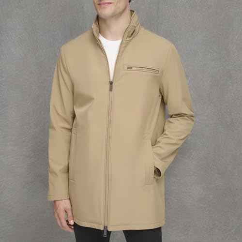 Kenneth Cole Men's Coat, Hidden RAIN TAN
