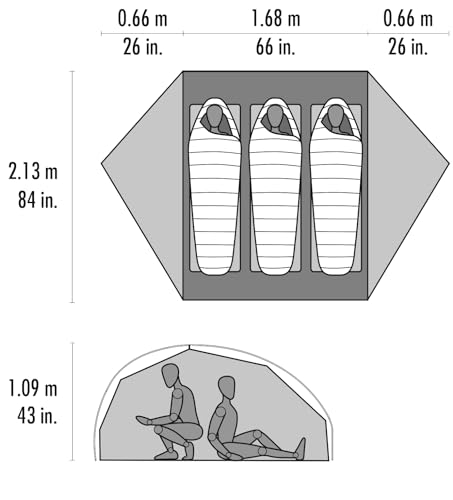 MSR Freelite 3-Person Ultralight Backpacking Tent