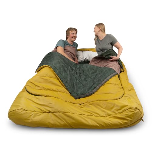 Kelty Tru.Comfort Doublewide 20 Degree Sleeping Bag – Two Person Synthetic Camping Sleeping Bag for Couples & Family Camping