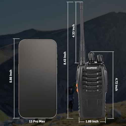 Baofeng Walkie Talkies 888S Rechargeable Long Range with Earpieces for Adults, 16 Channel Professional Radio Handheld Two Way Radios Li-ion Battery and Charger Included (10pack with 10earpiece)
