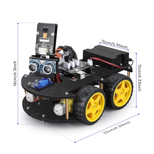 ELEGOO UNO R3 Smart Robot Car Kit V4 for Arduino Robotics for Kids Ages 8-12 12-16 STEM Science Kits Coding Gifts for 8 9 ...