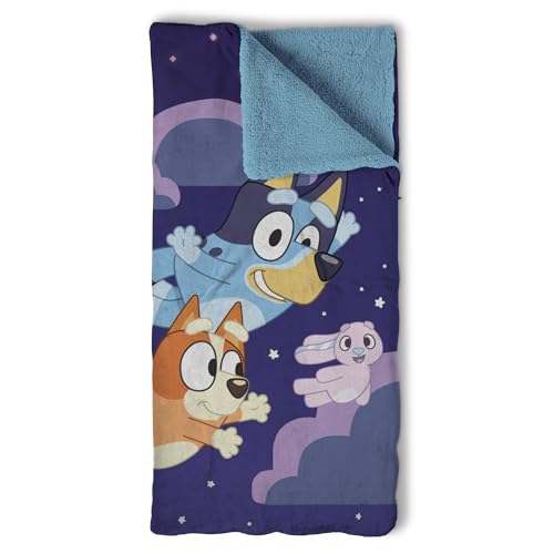 Silk Touch Sherpa Slumber Bag for Boys and Girls, Sleeping Bag with Zipper, 27 x 56 inches