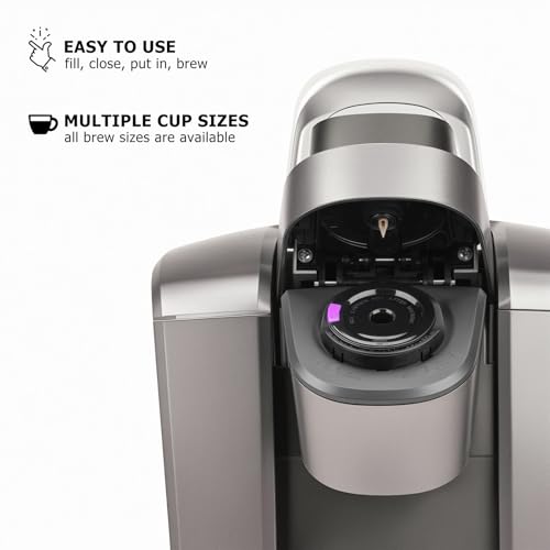 Reusable K Cups for Keurig K Elite, K Classic, K Compact, K Latte, K Duo and All 2.0 & 1.0 Coffee Makers, 2 Pack K Cup Cof...