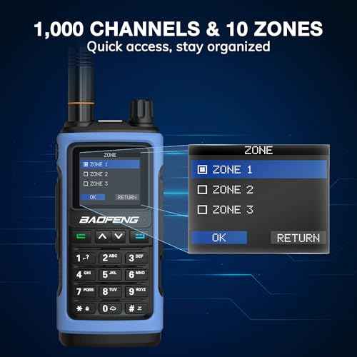 BAOFENG UV-7B Handheld Ham Radio, Chirp & Wireless APP Programmable, UV FM Aviation NOAA Receiver, 1000 CHs 10 Zones, USB-C Charing Port, Channel Copy, SOS Strobe, with Speaker Mic [2Packs]