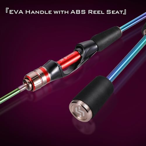 Sougayilang Spinning Fishing Rod and Reel Combo, 2-Piece 5-Foot 6-Inch Ultralight Graphite Rod, Ultra Smooth Aluminum Spin...