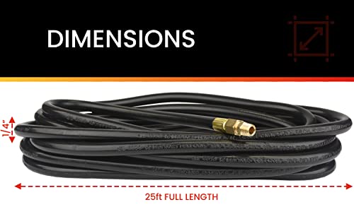 Hot Max 24201 Extension/Appliance Hose for Propane Gas, 25 Feet, Black