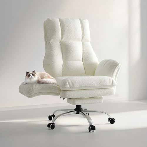 Big and Tall Office Chair, Flip Armrests for Pets & Cross Legged Sitting, Executive Ergonomic Computer Gaming Chair with F...