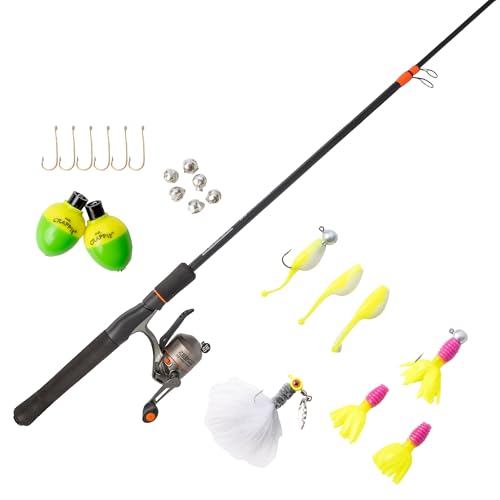Zebco 33 Micro Trigger Spincast Reel and Fishing Rod Combo, 6-Foot 6-Inch 2-Piece Telescopic Rod, Ultra-Lt Power, Mod Acti...
