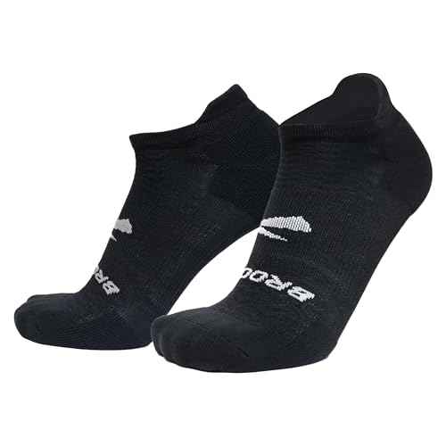 Brooks Run-In No Show Socks I Men & Women Performance Athletic Running Socks I Comfort Fit (3-Pack Set)