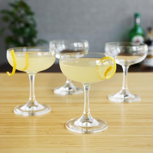 True Coupe Glass, Martini Glasses for Cocktail Party, Perfect for Espresso Martini, Manhattan, Champagne, Elegant 7 oz Gla...