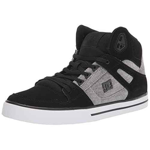 DC Men's Pure High Top Wc Skate Shoes Casual Sneakers, Black/Battleship/Armor, 10.5