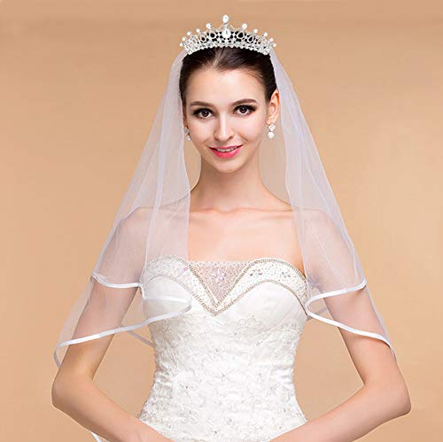 Sppry Women Tiara with Comb - Pearl Crystal Crown for Bridal Queen Princess Girls at Wedding Birthday Pageant (Gold)