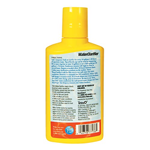 Tetra Water Clarifier, Aquarium Treatment Solution, 8.45 oz, Clears Cloudy Aquarium Water, Safe to Use with Fish and Plant...