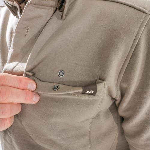 First Lite Men's Rugged Wool Field Shirt - Durable Merino Wool Hunting Midlayer