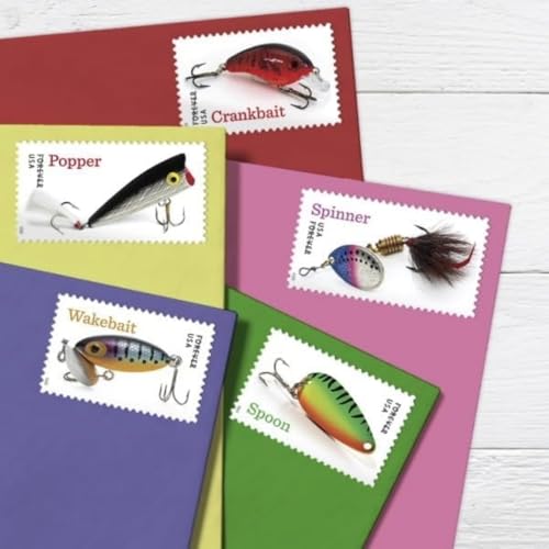 Freshwater Fishing Lures 2025 (Sheet of 20) First-Class Mail Forever Postage Stamps
