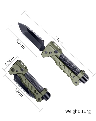 VIPERADE VAK6-S Survival Multitool with Folding Knife, LED Flashlight and Pulse Ignition, EDC Pocket Knife for men, Rechar...