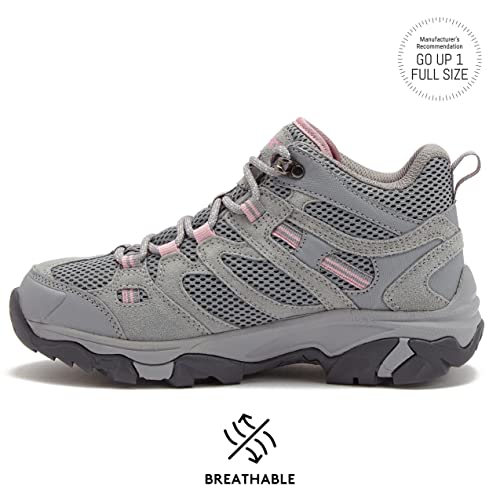 HI-TEC Apex Lite Mid WP Waterproof Hiking Boots for Women, Lightweight Outdoor and Trail Shoes