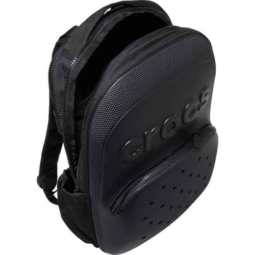 Crocs Classic Backpack, Personalize with Jibbitz Charms, Black, One Size