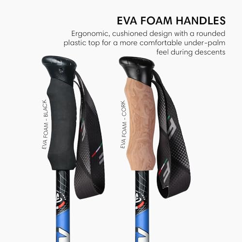 Fizan Compact 3 Trekking Poles – 5.6 oz Ultralight, Backpacking, Thru Hiking Poles, Adjustable, Collapsible, Customized Fi...