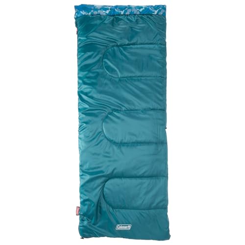 Coleman Kids 45°F Sleeping Bag for Children up to 5ft 5in Tall, Lightweight & Warm Sleep Sack for Indoor/Outdoor Use, Mach...