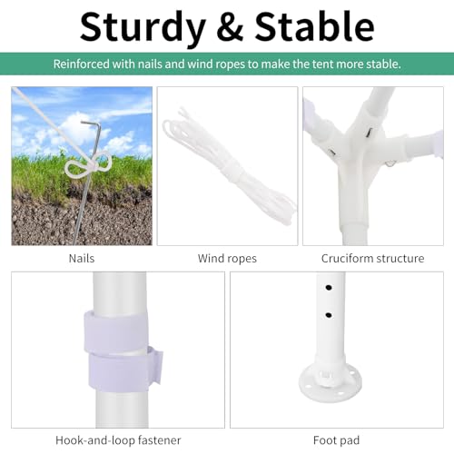 HOTEEL 10x30 Party Tent Outdoor Canopy Tent with Removable Sidewalls, White Tents for Parties Waterproof for Carpas Gazebo...