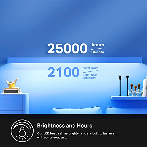 Kasa Smart LED Light Strip, RGB, 32.8ft(2 Rolls of 16.4ft.) Wi-Fi LED Strip Works w/ Alexa & Google Assistant,High Brightn...