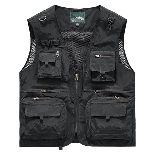Men's Fishing Vest Lightweight Outdoor Work Hiking Photo Safari Outerwear Vests