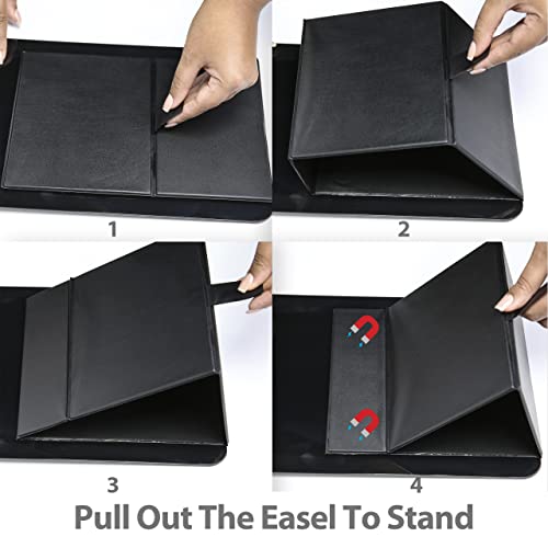 Officemate Recycled Plastic Free Standing Clipboard with Easel Back, Lightweight Portable Writing Foldable Clip Board for ...