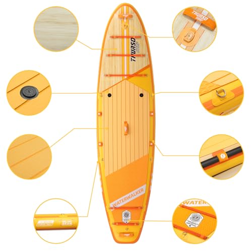 THURSO SURF Inflatable Stand Up Paddle Board All-Around SUP Waterwalker 120 10'×30''×6'' Stable and Lightweight, Non-Slip ...
