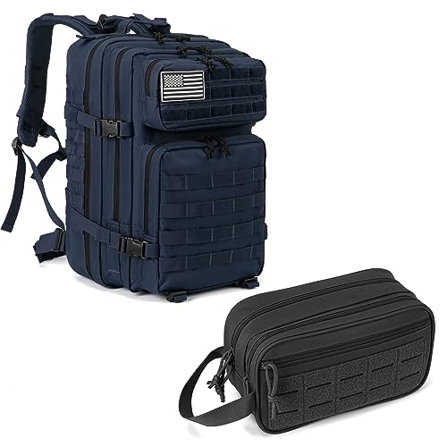QT&QY 45L Tactical backpack & Tactical Toiletry Bag