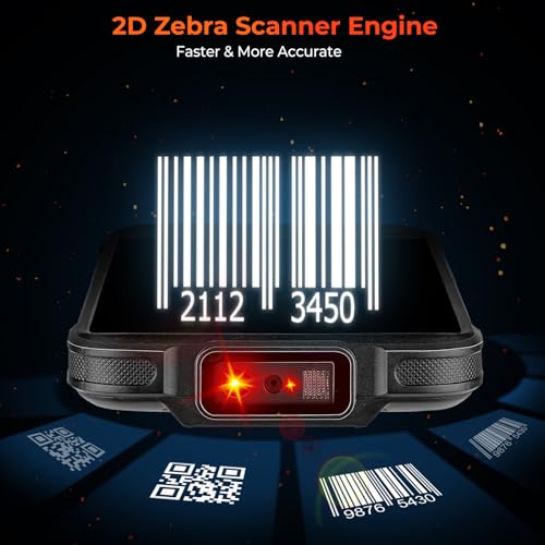 MUNBYN IPDA101P Upgraded Android 13 Barcode Scanner with Pistol Grip, Wi-Fi 6 Handheld Mobile Computer PDA 5.5" Screen, Eq...