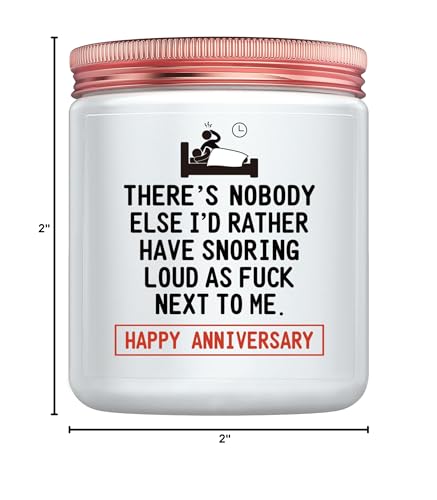 Funny Anniversary Candle Gifts for Her Him - Humorous Romantic Boyfriend, Girlfriends, Husband, Wife Wedding Anniversary Present - Lavender Scented