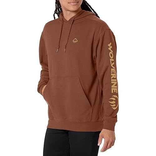 Wolverine mens Graphic Hoodie - Sleeve Logo