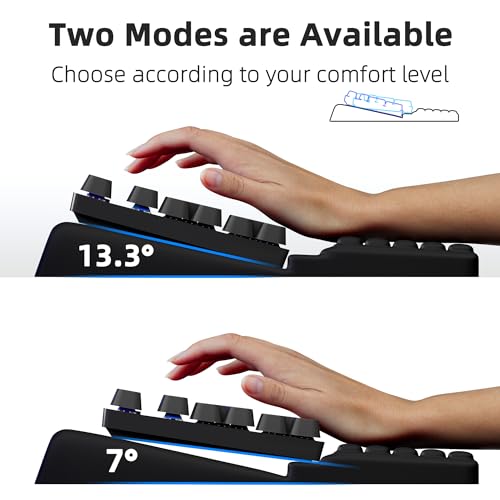 Ospelelf Keyboard Stand with Wrist Rest, Comfy Ergonomic Keyboard Riser Holder for Office Home