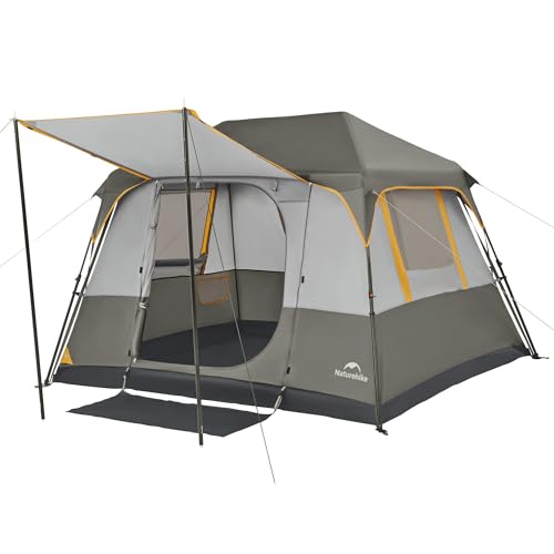 Naturehike Cape 4/6/8 Person Camping Tent, 60S Easy Setup Instant Tent Pop up Tent, Waterproof Large Tall 6/8 Person Tents...