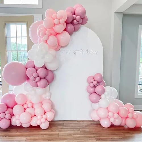 Awenztech Light Pink Balloons 12 inch, Pastel Pink Latex Balloon 50pcs Party Balloons for Graduation Bridal Baby Shower Ge...