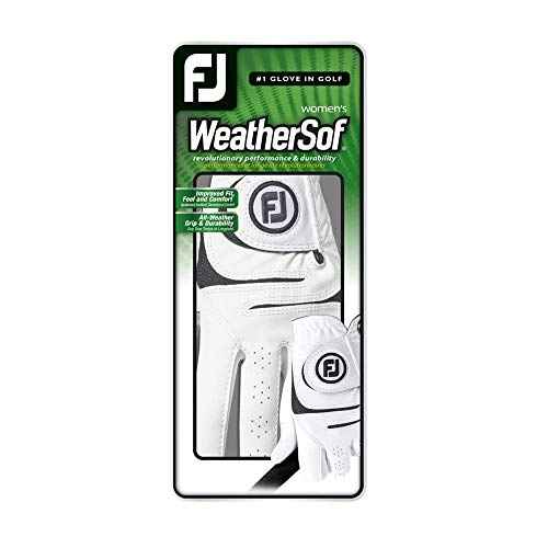 FootJoy Women's WeatherSof Prior Generation Golf Glove, White Medium, Worn on Right Hand